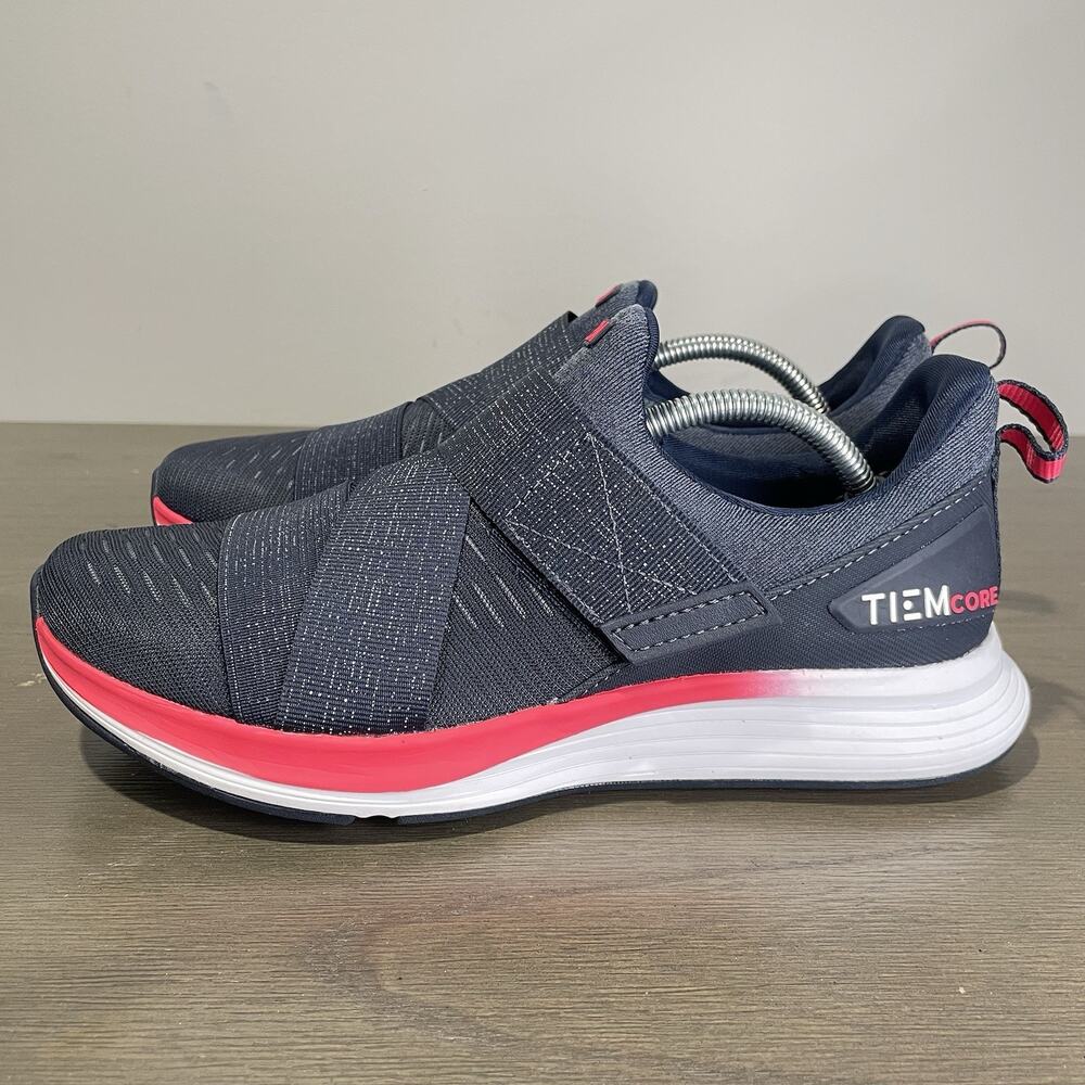 Tiem Womens Size 8 Training Shoes NEW Latus Deep Navy Sneaker Strap Fitness